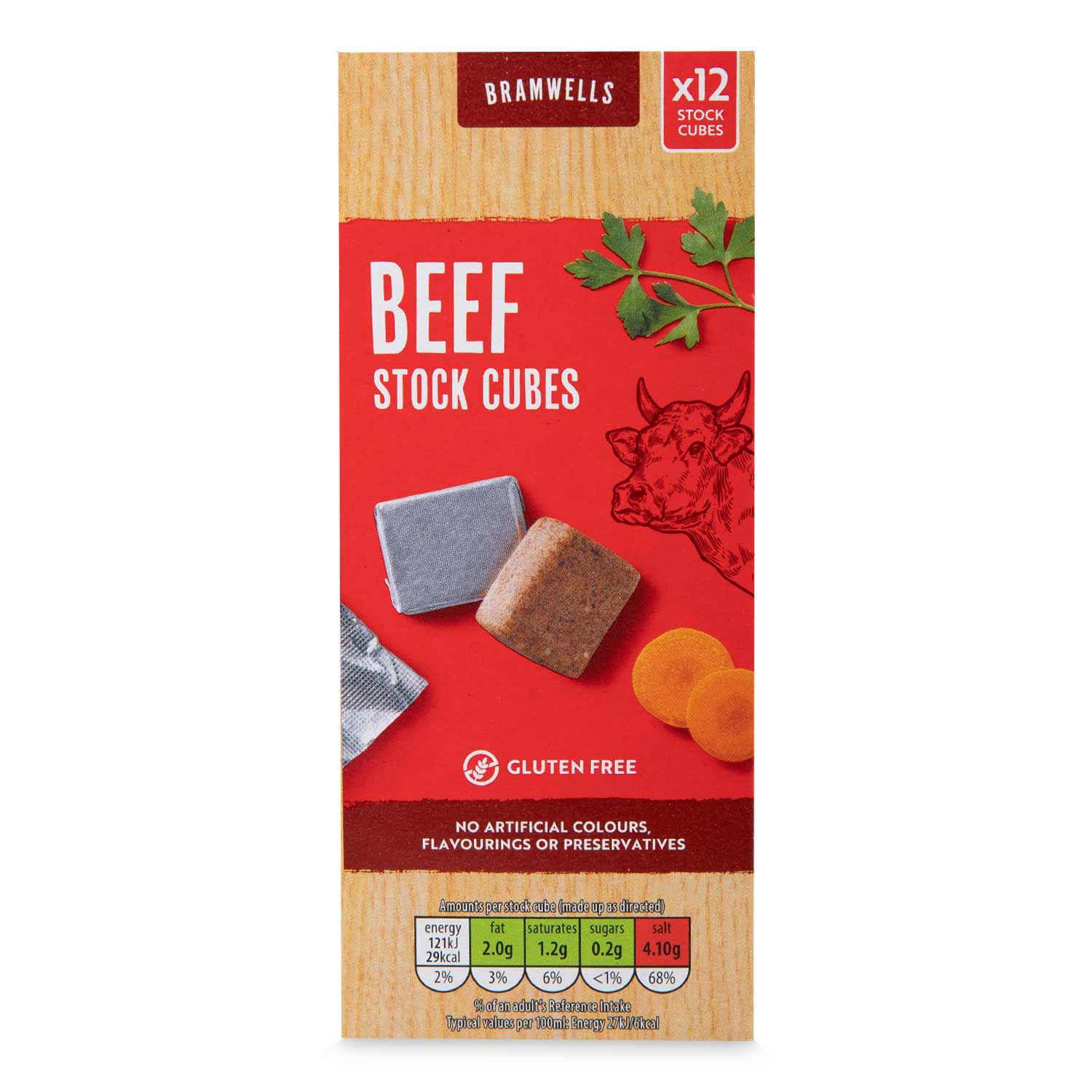 Beef Stock Cubes 120g 12 Pack Bramwells